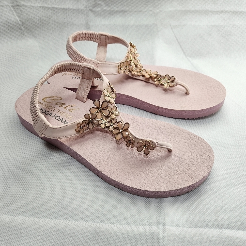 Cali Yoga Foam Meditation Embellished Slingback Thong Sandels Size 8 - Picture 4 of 8